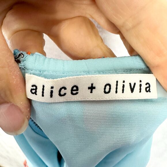 Alice Olivia Karolina Halter Maxi Dress Size 4 Forever Yours Sienna Boho - Picture 11 of 13